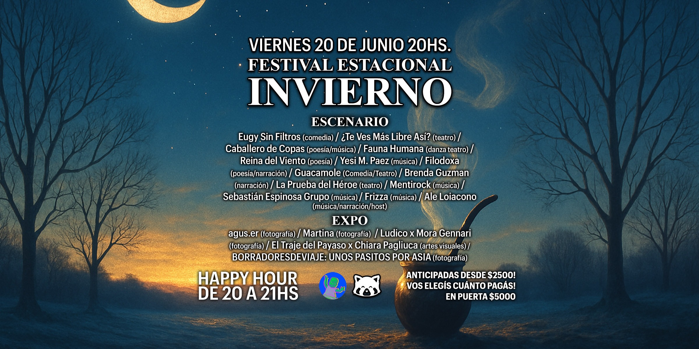 Festival Estacional: Invierno 2025 por Produs Copadas en Panda Rojo Espacio Cultural